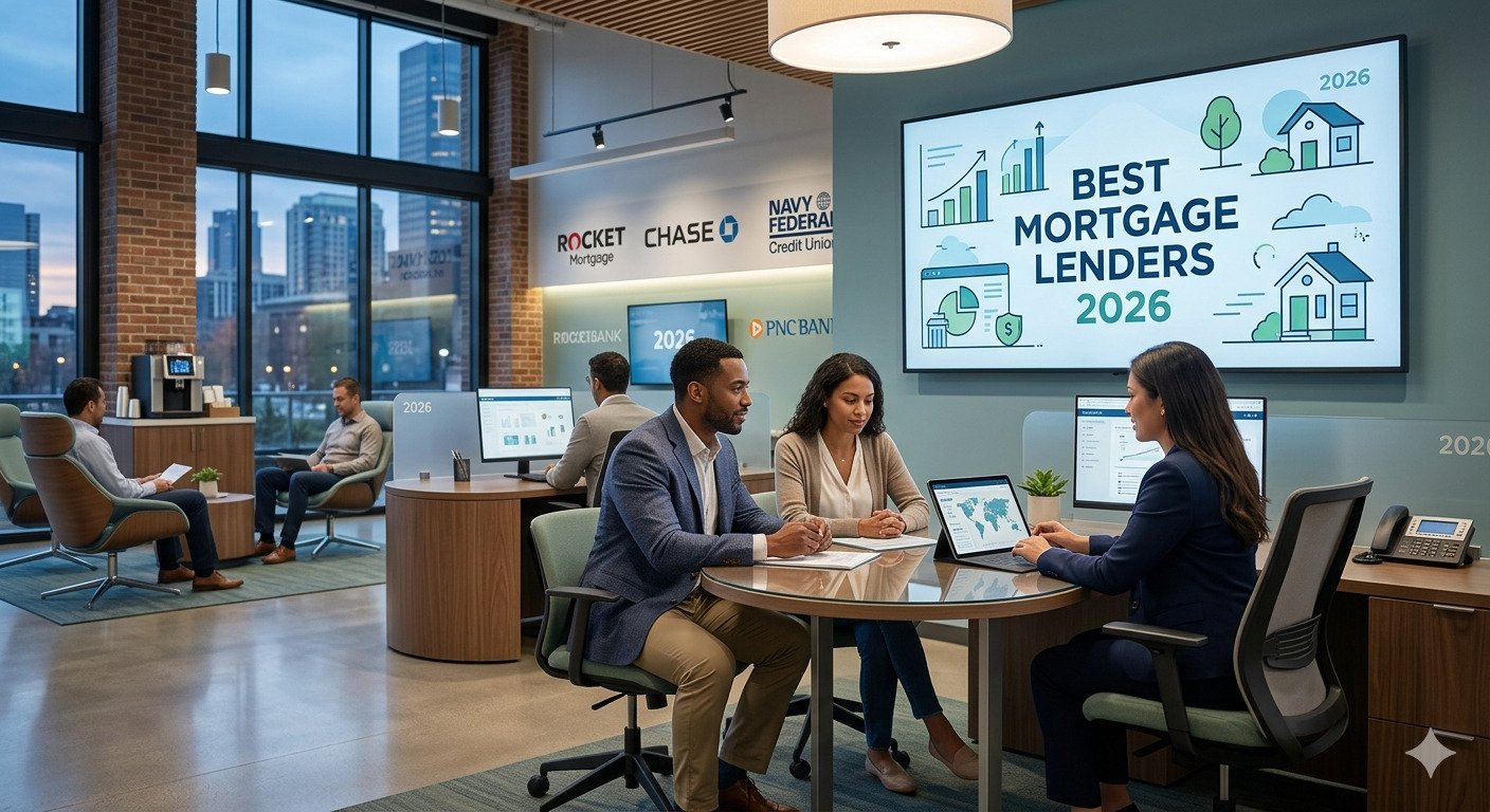Best Mortgage Lenders 2026 reviewed with top home loan providers, competitive mortgage rates, financing options, and expert lender comparisons for home buyers.