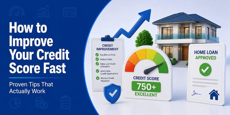 How to Improve Credit Score Before Buying a House in 2026 with credit report, calculator, and home keys to qualify for a better mortgage