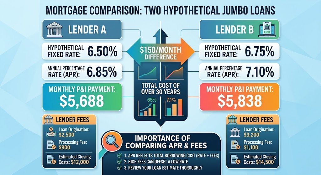 What Is a Jumbo Loan? Compare jumbo mortgage rates, monthly payments, and lender fees.